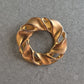 Vergoldete Vintage Brosche im Spiraldesign