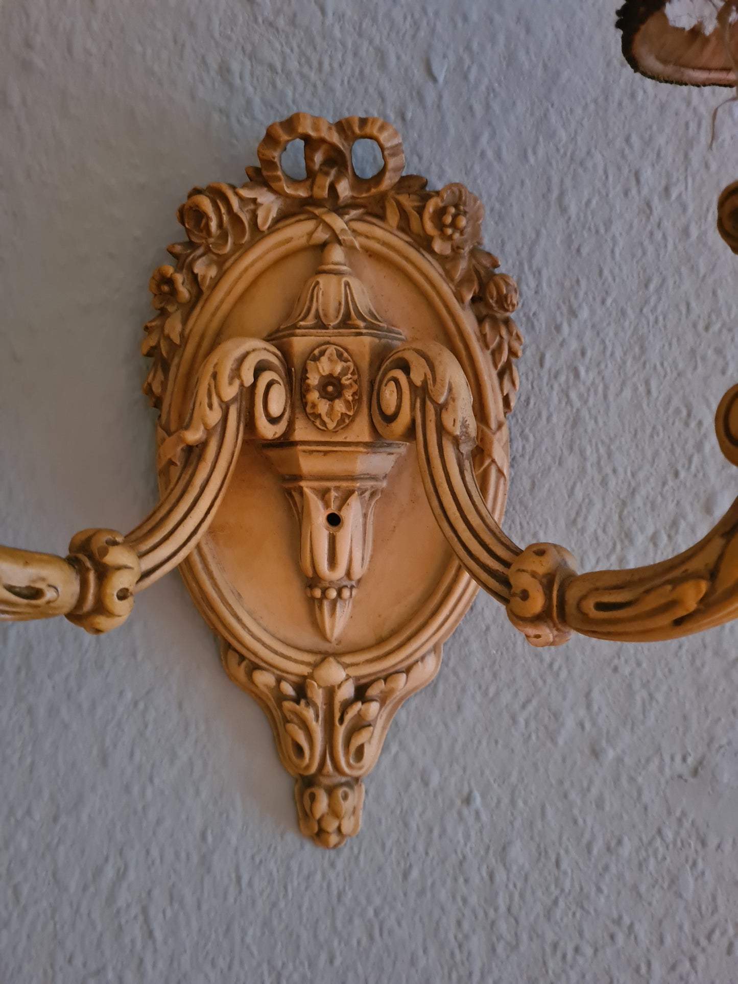 2 Wandlampen Holz mit Schirm Antik Lampe Set 40cm