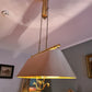 Elegante Deckenlampe Seilzug Lampe Messing  Goldfarbe 110cm