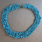 Türkiskette aus Splittern – Mehrreihiger Ethno-Schmuck in kräftigem Blau