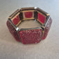 Glitzerndes Stretcharmband in Dunkelrot – Glamouröser Blickfang