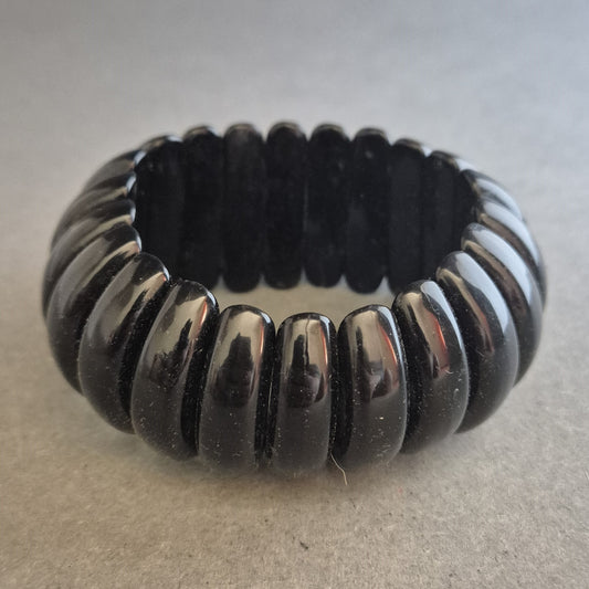 Schwarzes Stretcharmband im Chunky-Stil – Kraftvoll & modern