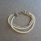 Elegantes Perlenarmband mit Strass – Dreifachreihe im Vintage-Stil