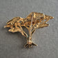 Vergoldete Baum-Brosche mit Strass – Naturmotiv im edlen Design