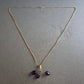 Zarte Halskette mit Amethyst-Tropfen – Eleganter Anhänger in Goldoptik