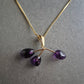 Zarte Halskette mit Amethyst-Tropfen – Eleganter Anhänger in Goldoptik