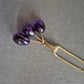 Zarte Halskette mit Amethyst-Tropfen – Eleganter Anhänger in Goldoptik
