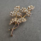 Strass-Brosche in Blumenform – Funkelnder Vintage-Chic in Goldoptik
