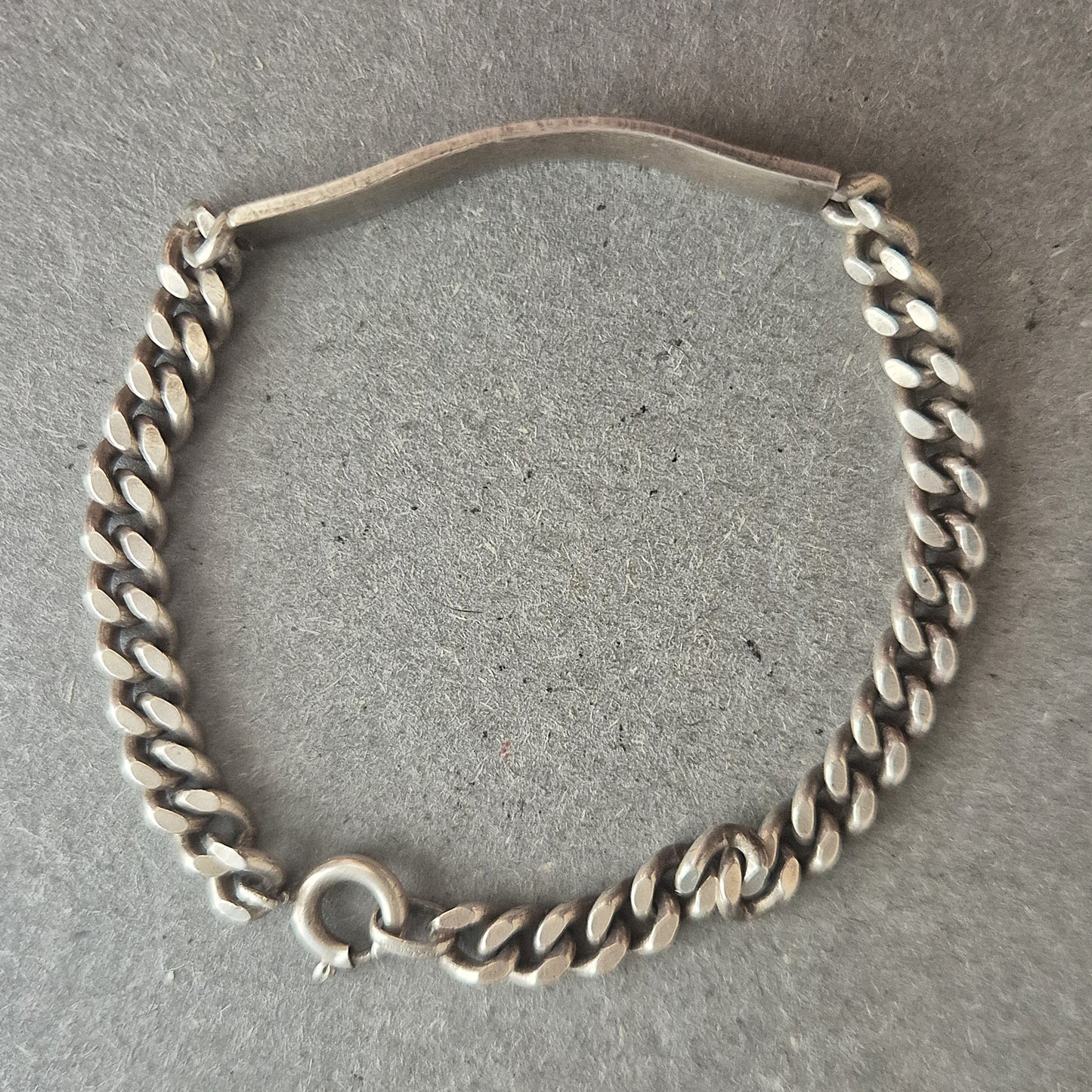 Klassisches ID-Armband aus 925er Silber – Gravurfeld & Panzerkette