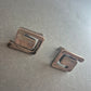 Vintage Manschettenknöpfe aus Silber – Geometrisches Mid-Century Design