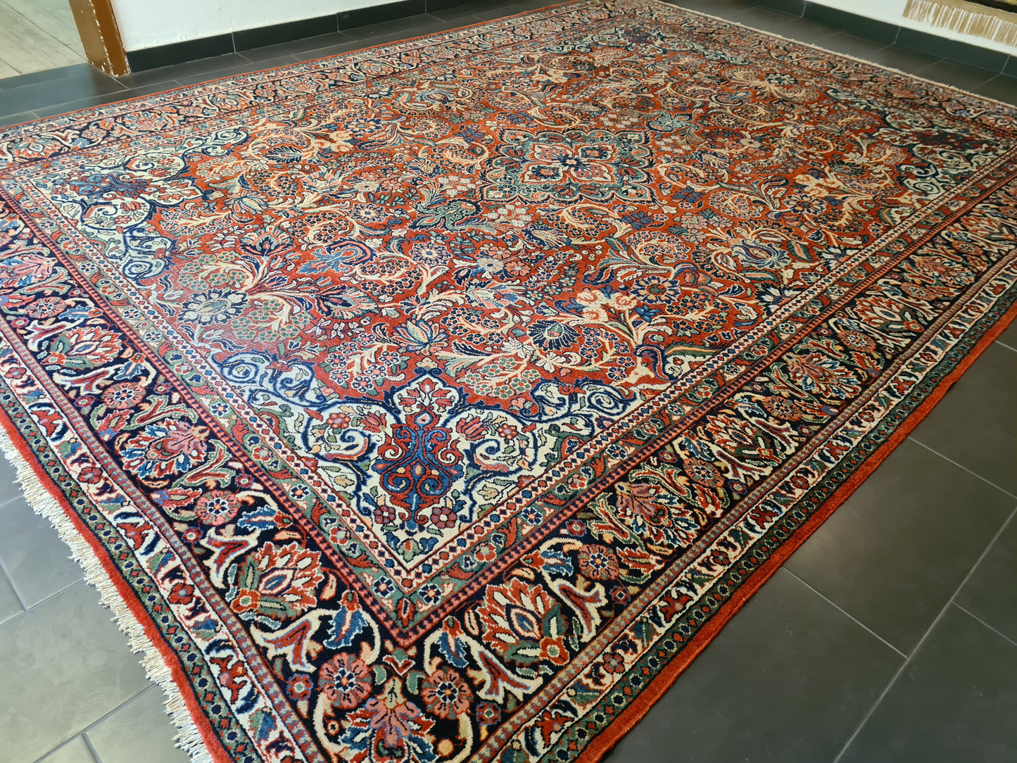 Orientteppich Perserteppich Handgeknüpft Mahal Sarough 430x320cm