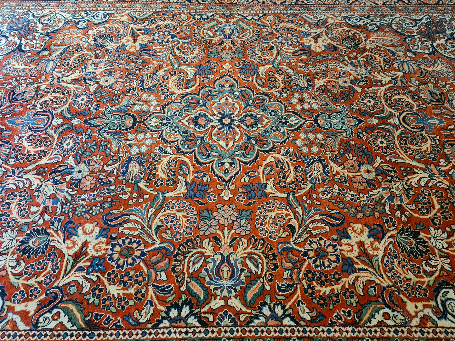 Orientteppich Perserteppich Handgeknüpft Mahal Sarough 430x320cm
