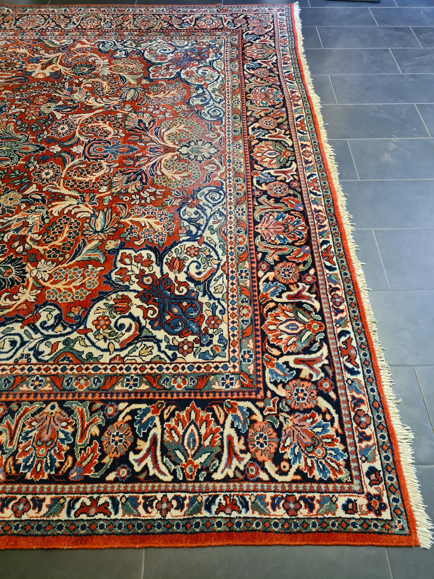 Orientteppich Perserteppich Handgeknüpft Mahal Sarough 430x320cm