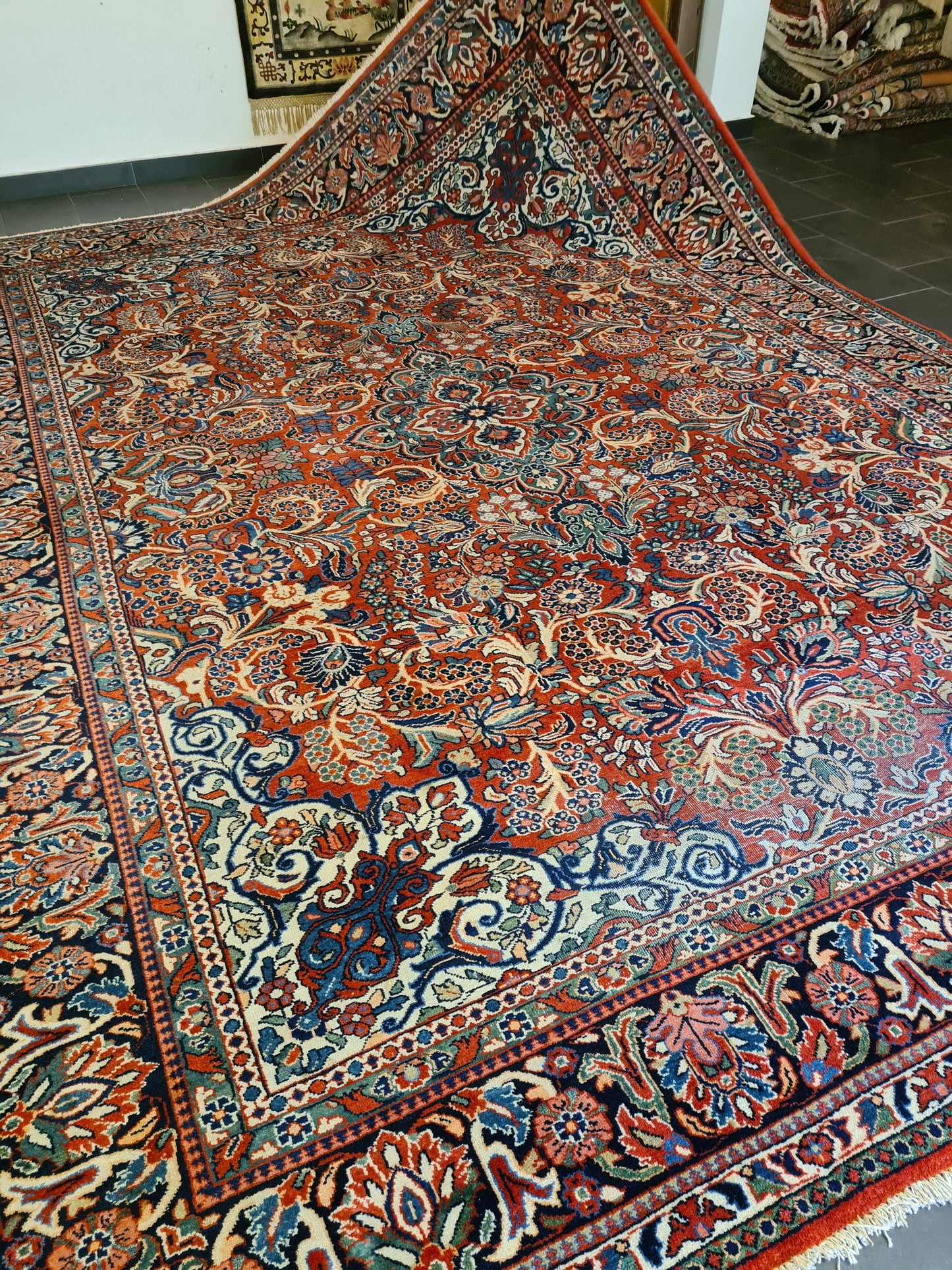 Orientteppich Perserteppich Handgeknüpft Mahal Sarough 430x320cm