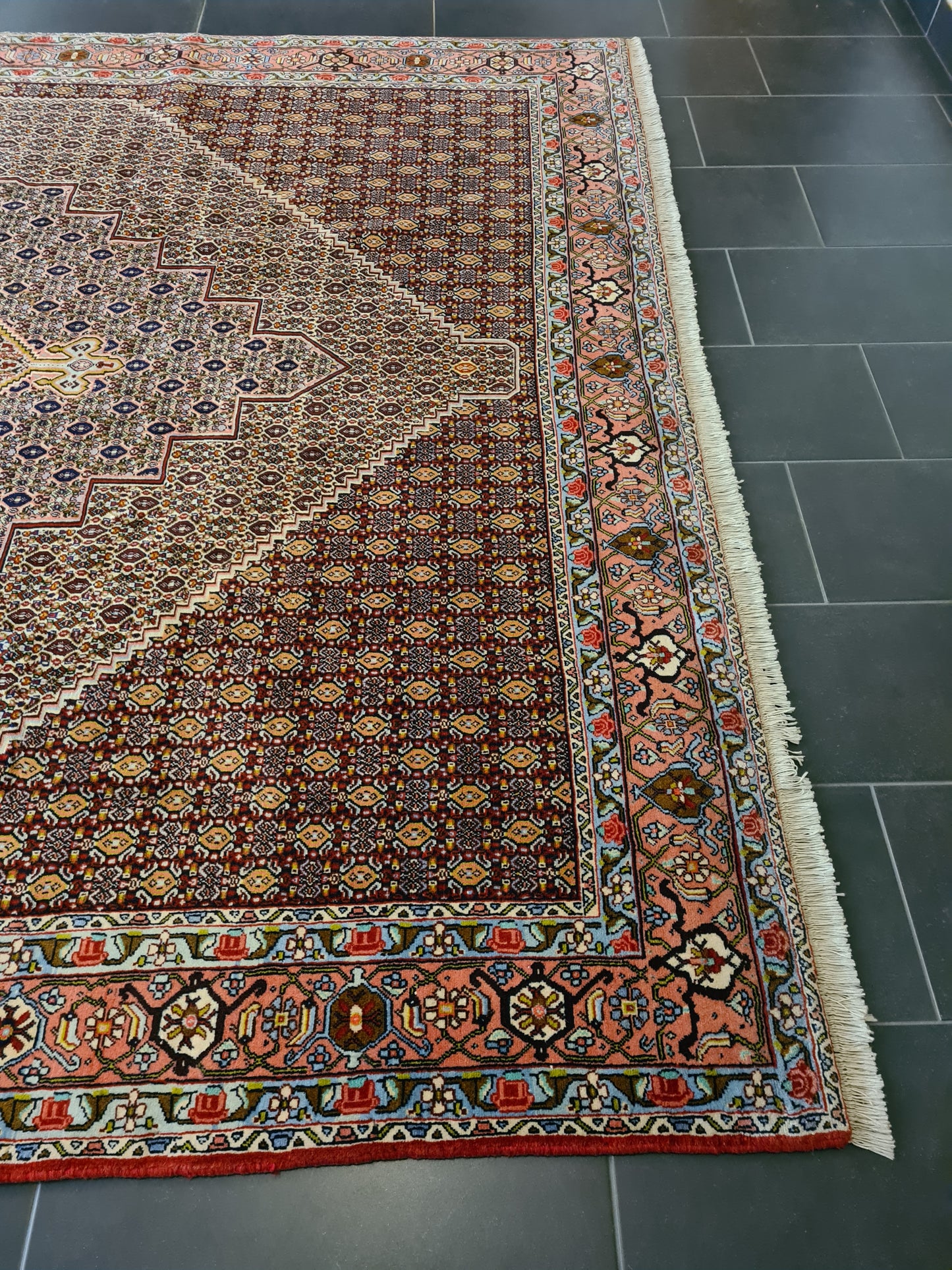 Perserteppich Orientteppich Handgeknüpfter Teppich Bidjar 370x250cm