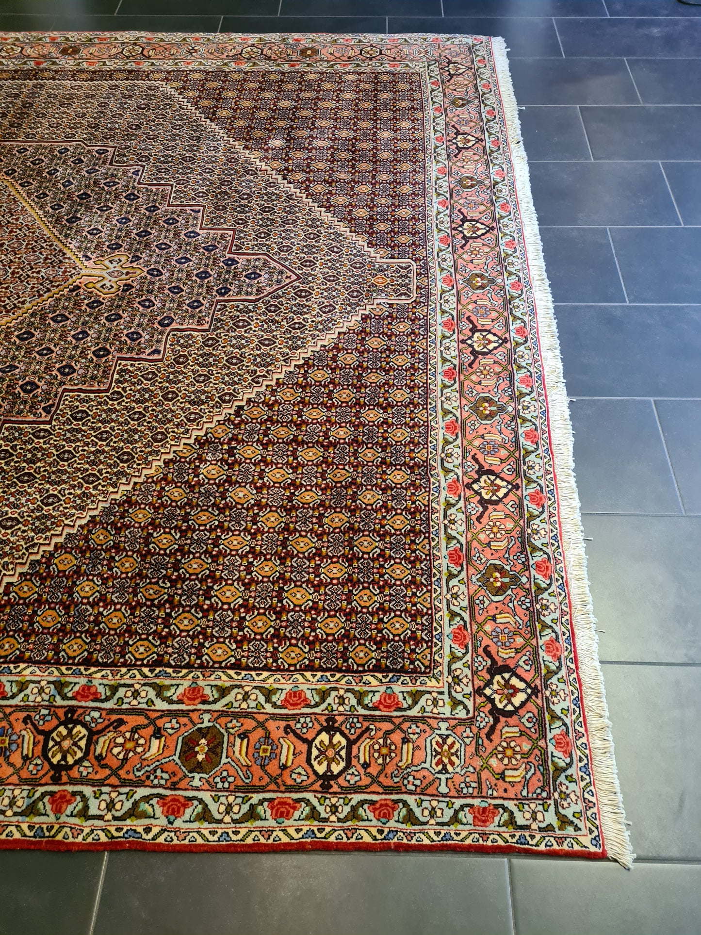 Perserteppich Orientteppich Handgeknüpfter Teppich Bidjar 370x250cm