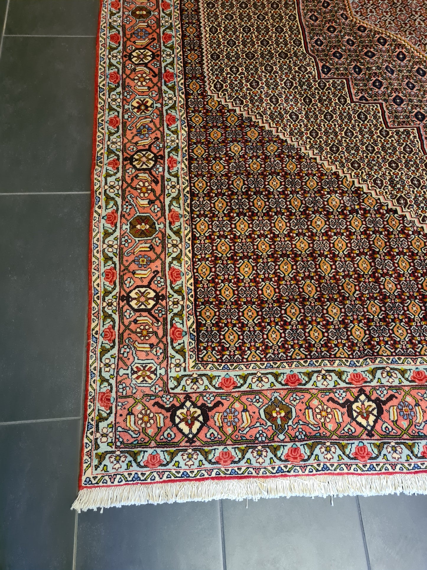 Perserteppich Orientteppich Handgeknüpfter Teppich Bidjar 370x250cm