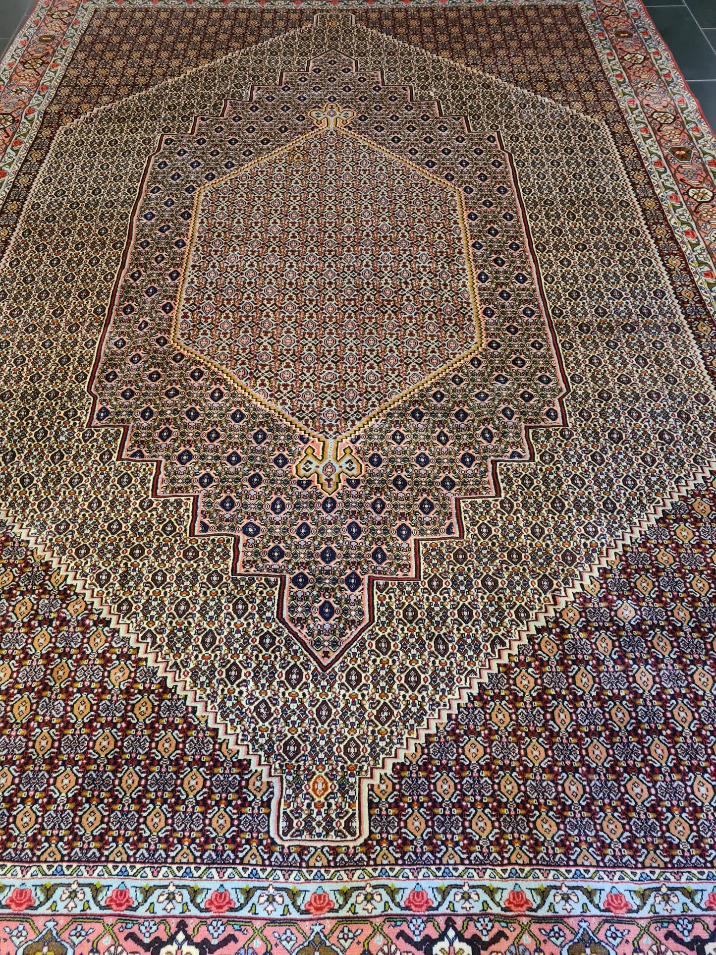 Perserteppich Orientteppich Handgeknüpfter Teppich Bidjar 370x250cm