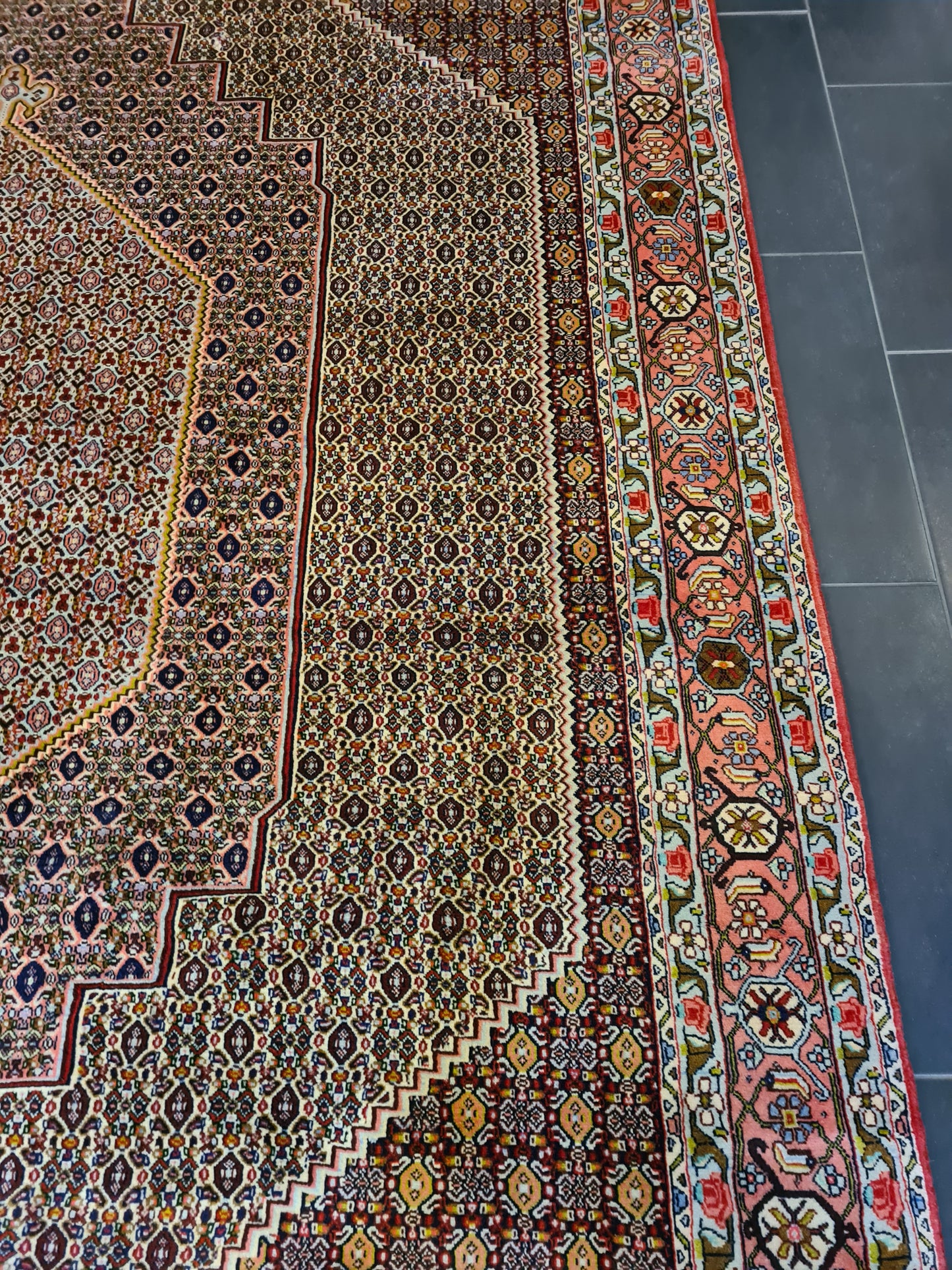 Perserteppich Orientteppich Handgeknüpfter Teppich Bidjar 370x250cm