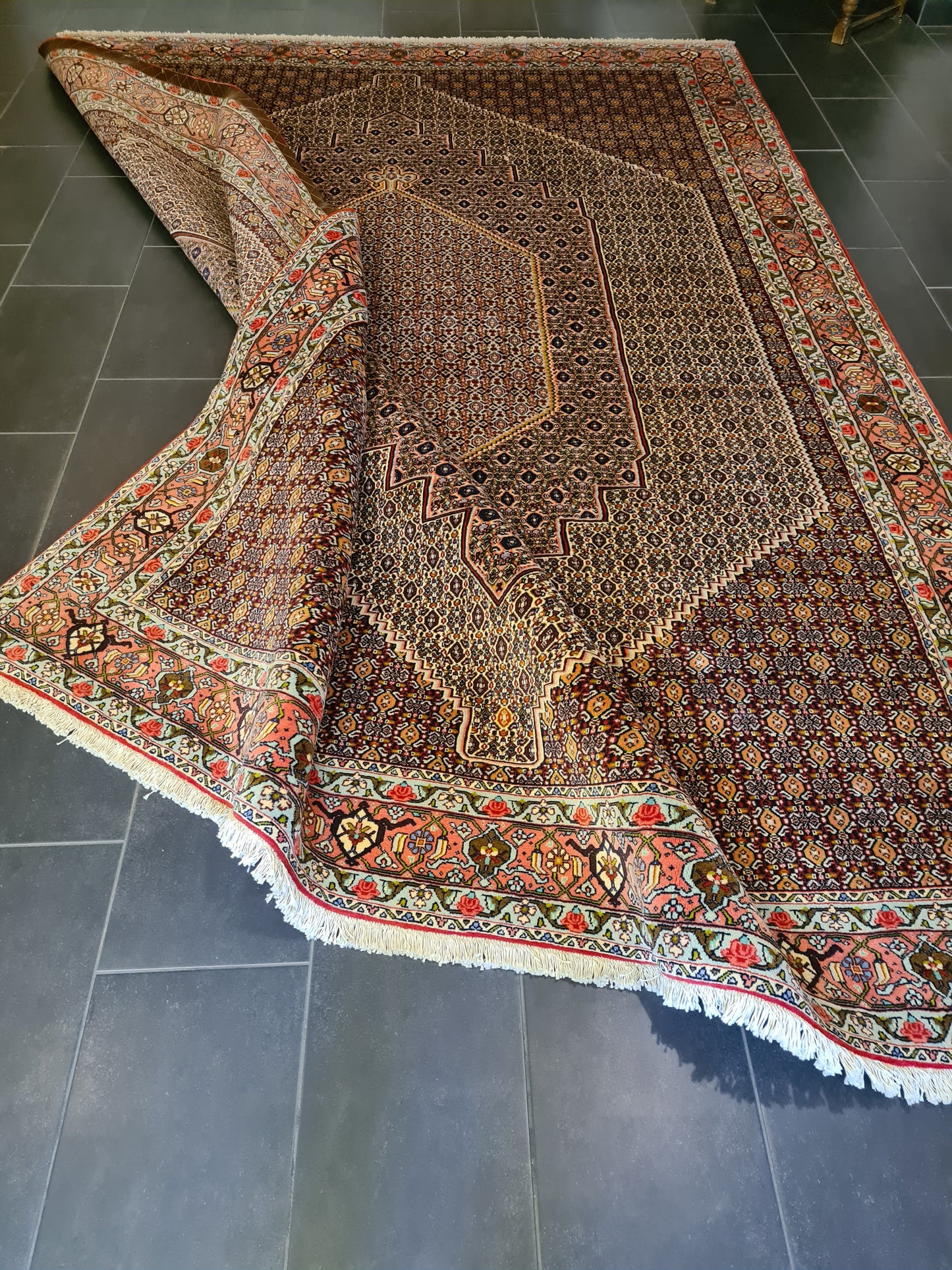 Perserteppich Orientteppich Handgeknüpfter Teppich Bidjar 370x250cm