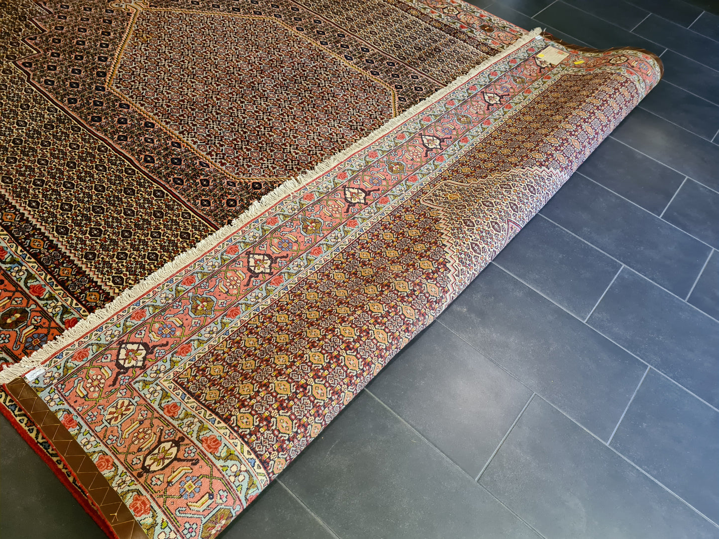 Perserteppich Orientteppich Handgeknüpfter Teppich Bidjar 370x250cm