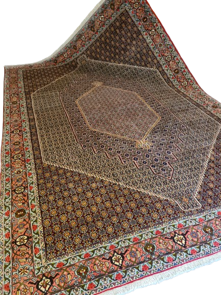 Perserteppich Orientteppich Handgeknüpfter Teppich Bidjar 370x250cm