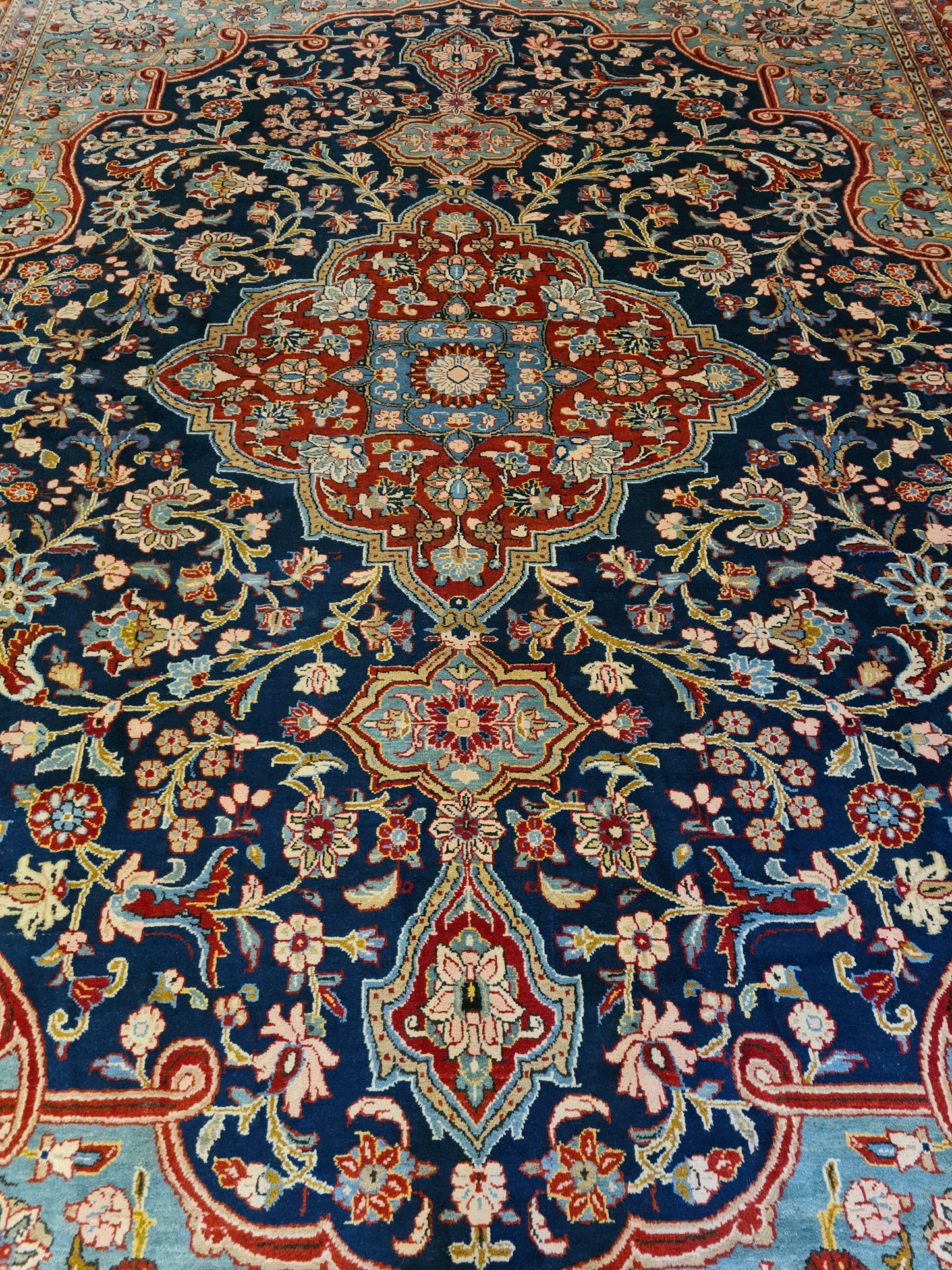 Perserteppich Orientteppich Handgeknüpfter Teppich Ghoum 381x308cm