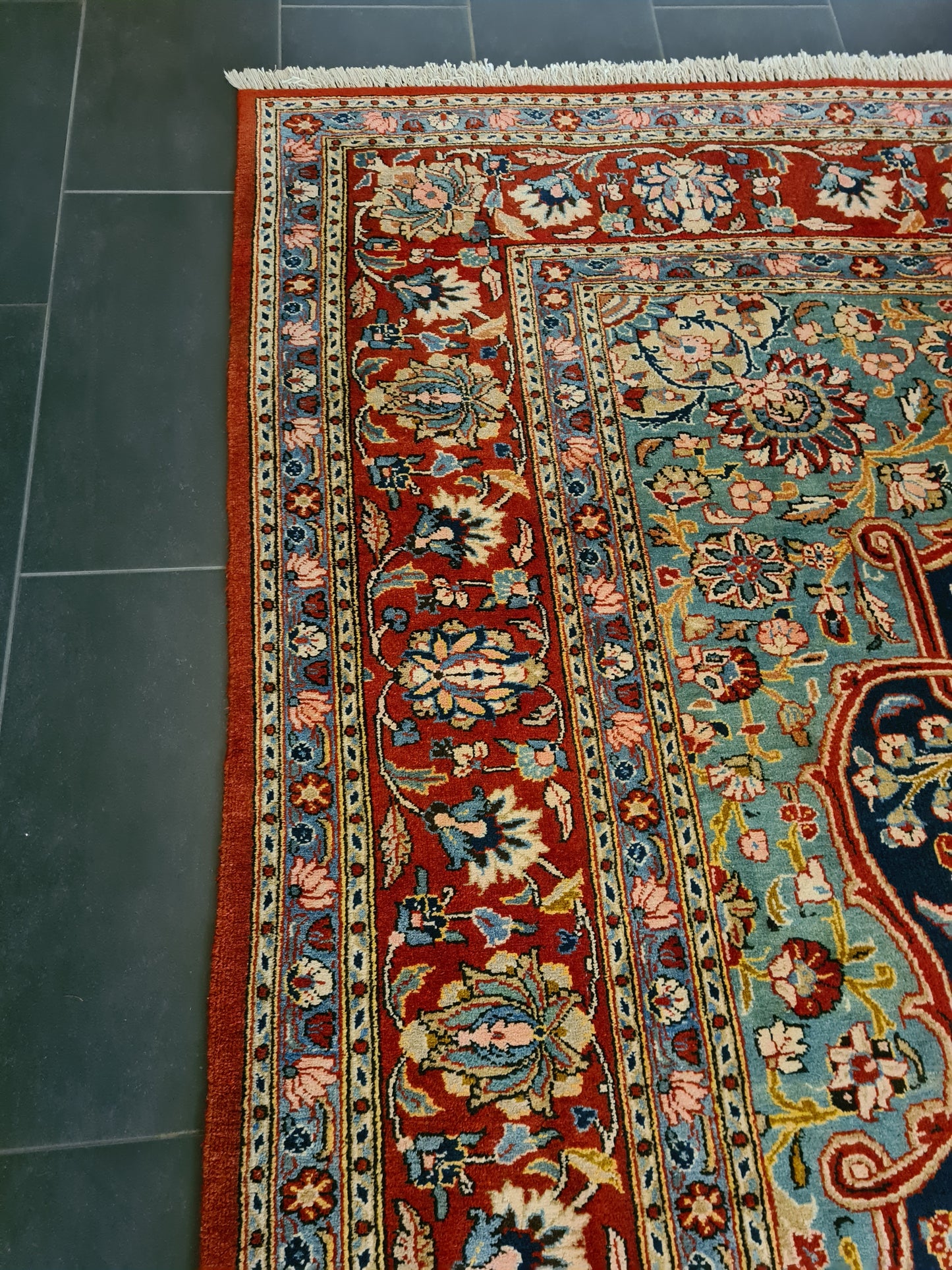 Perserteppich Orientteppich Handgeknüpfter Teppich Ghoum 381x308cm