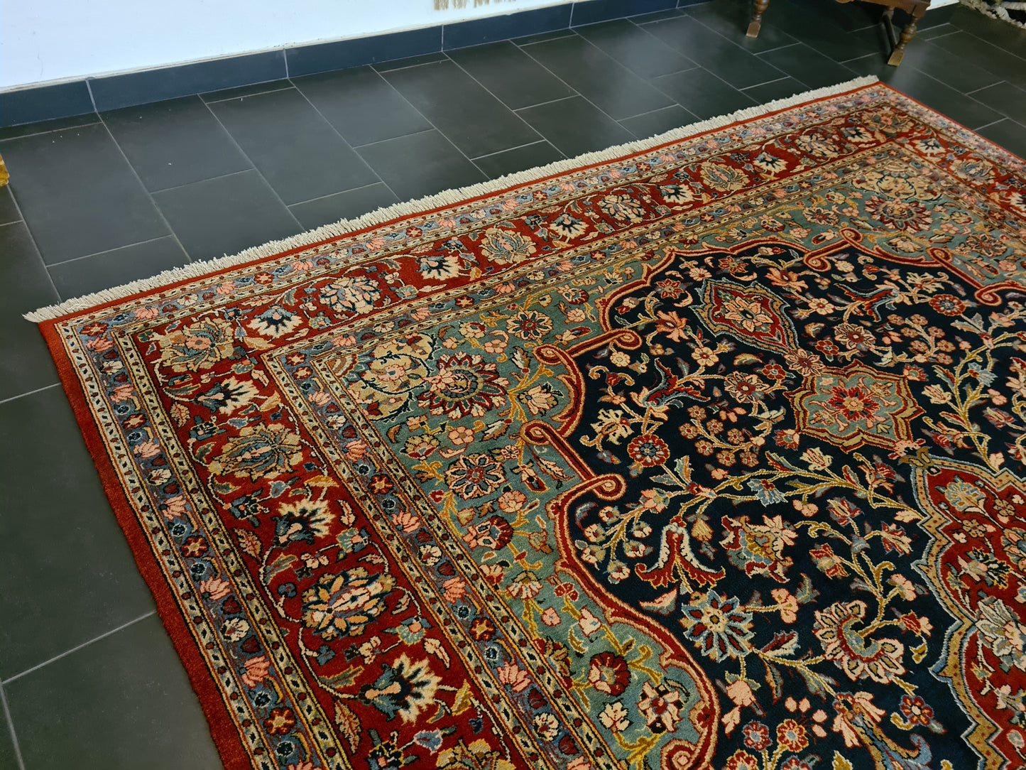 Perserteppich Orientteppich Handgeknüpfter Teppich Ghoum 381x308cm