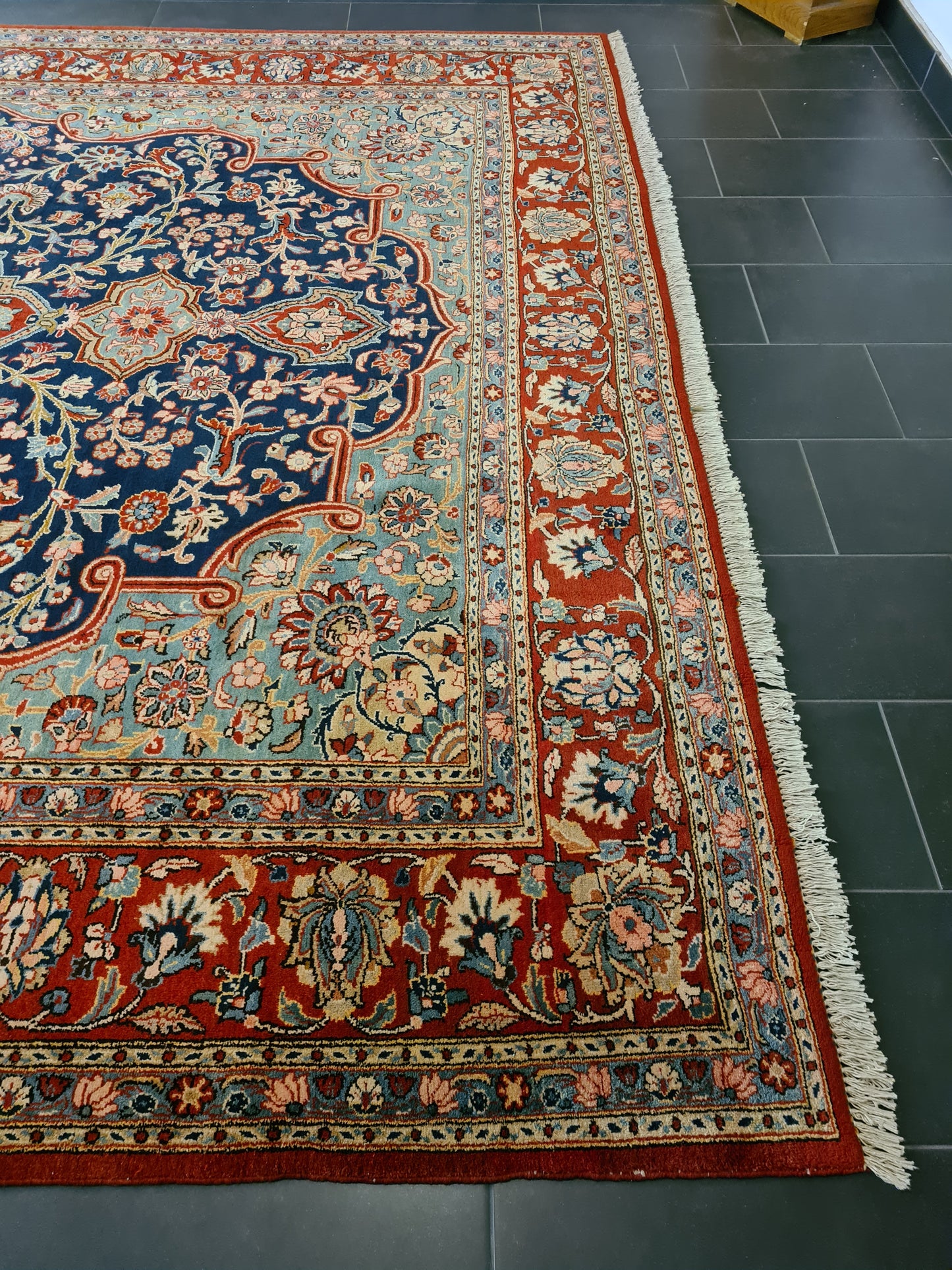 Perserteppich Orientteppich Handgeknüpfter Teppich Ghoum 381x308cm