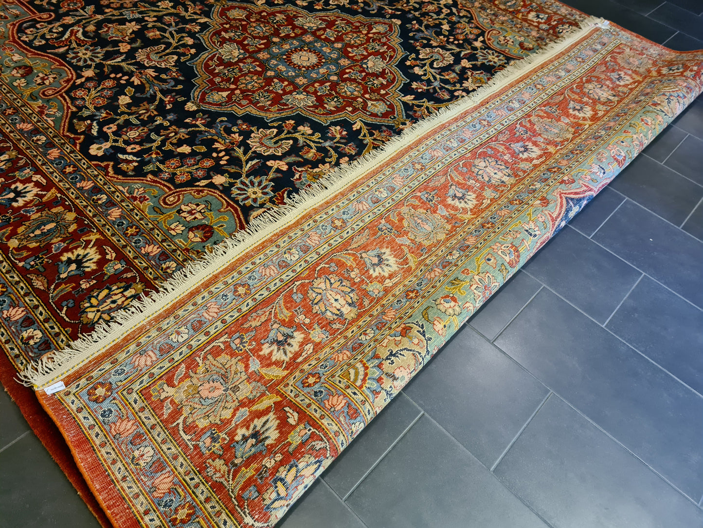 Perserteppich Orientteppich Handgeknüpfter Teppich Ghoum 381x308cm