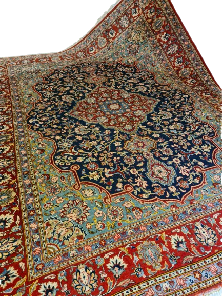 Perserteppich Orientteppich Handgeknüpfter Teppich Ghoum 381x308cm