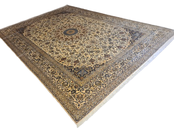 Seiden Perserteppich Handgeknüpfter Teppich Nain Habibian 365x255cm