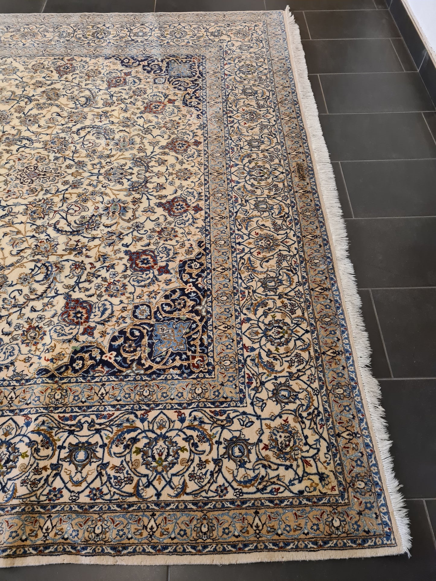 Seiden Perserteppich Handgeknüpfter Teppich Nain Habibian 365x255cm