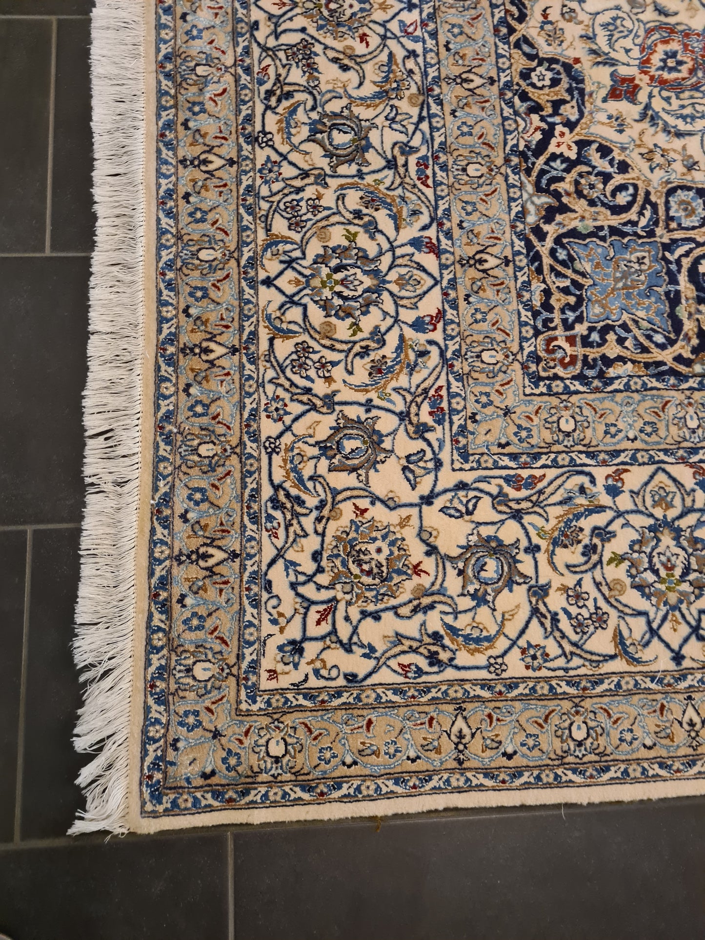 Seiden Perserteppich Handgeknüpfter Teppich Nain Habibian 365x255cm