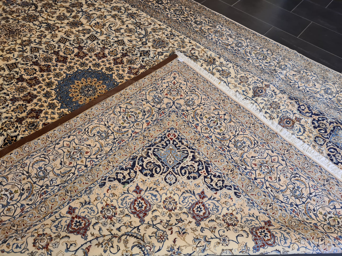 Seiden Perserteppich Handgeknüpfter Teppich Nain Habibian 365x255cm