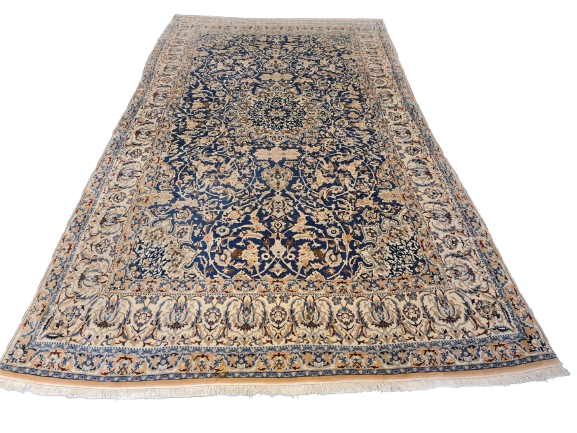 Seidenteppich Perserteppich Handgeknüpfter Teppich Nain 270x155cm