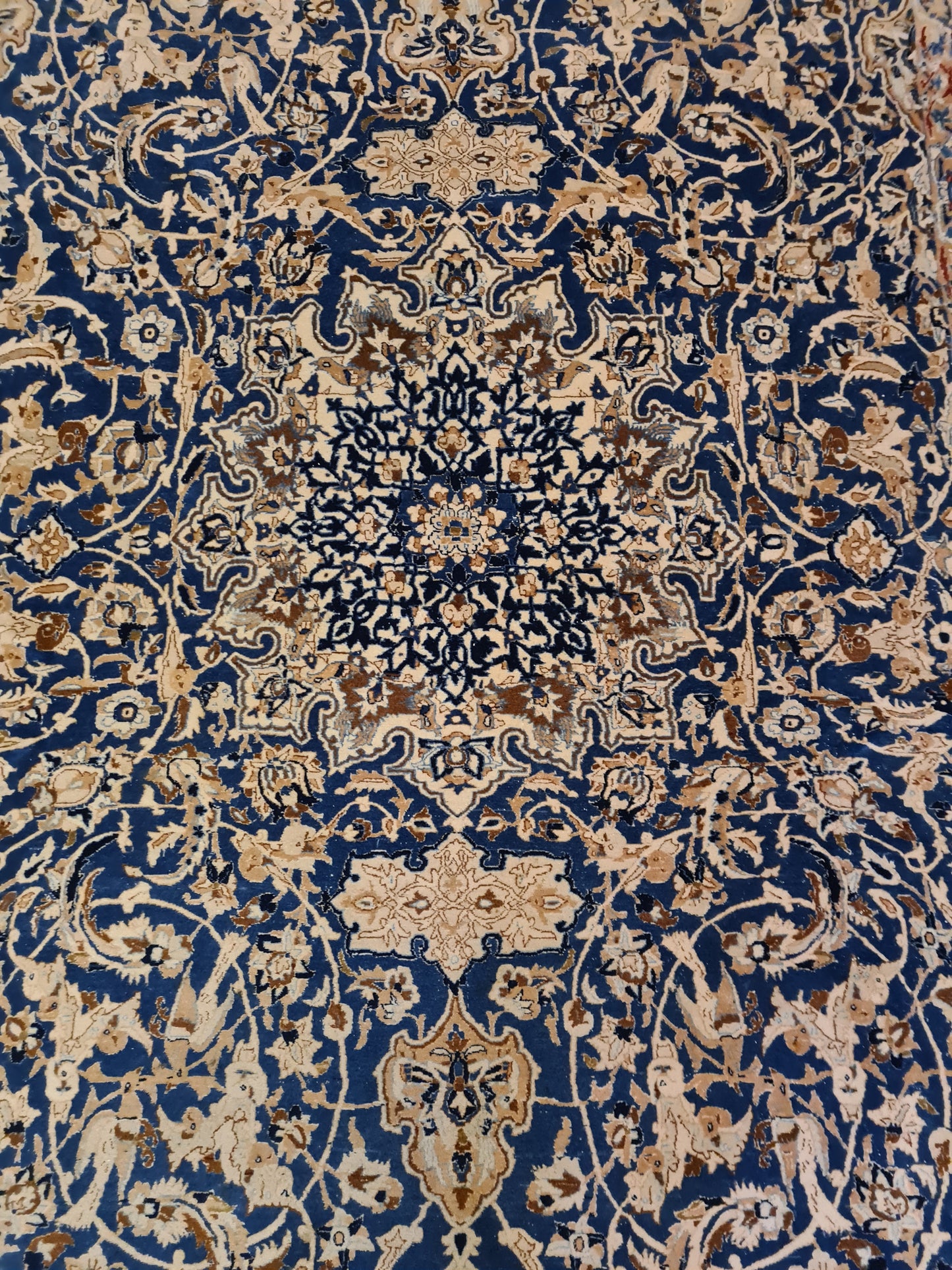 Seidenteppich Perserteppich Handgeknüpfter Teppich Nain 270x155cm