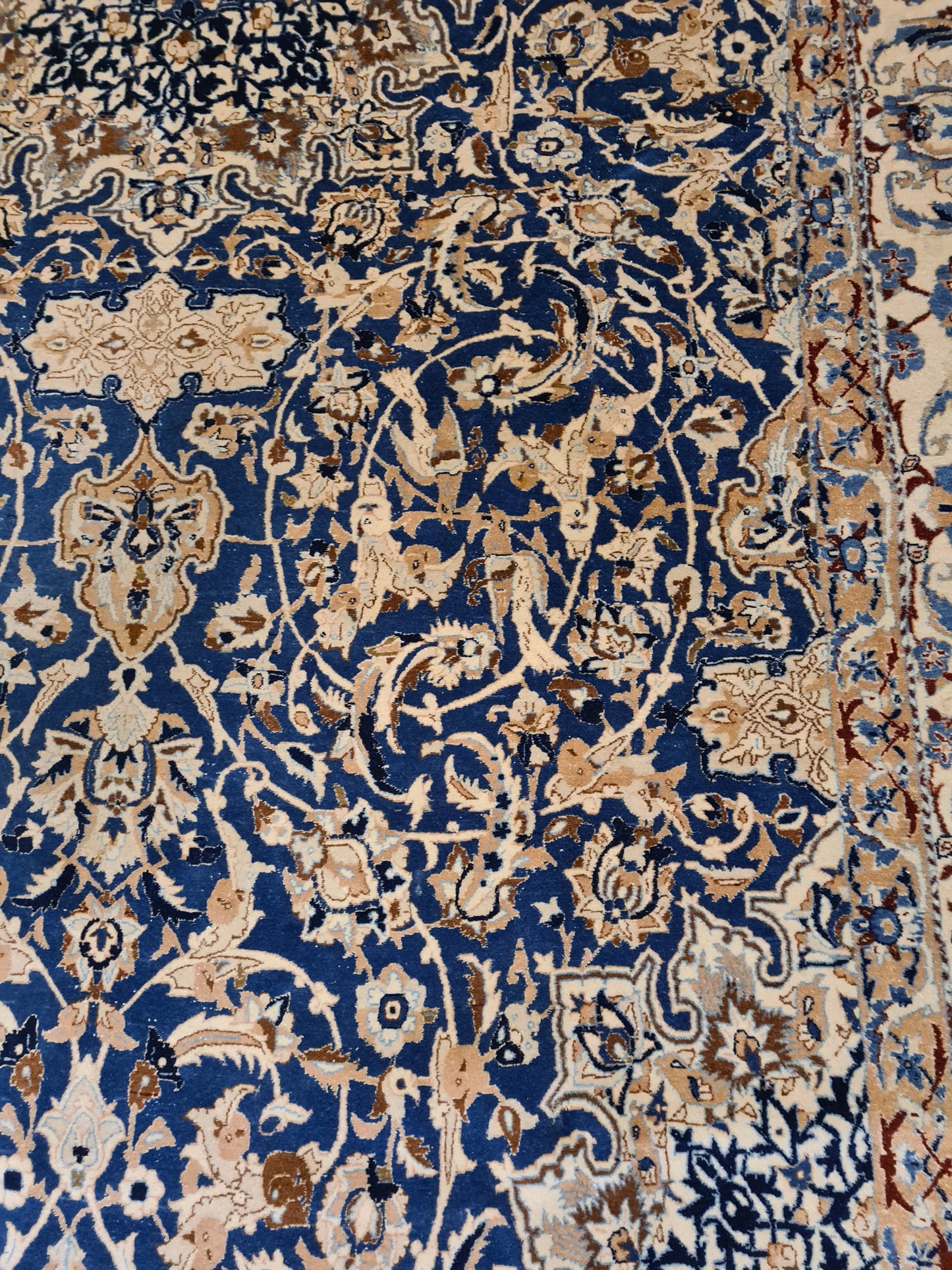 Seidenteppich Perserteppich Handgeknüpfter Teppich Nain 270x155cm