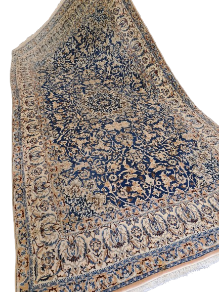 Seidenteppich Perserteppich Handgeknüpfter Teppich Nain 270x155cm