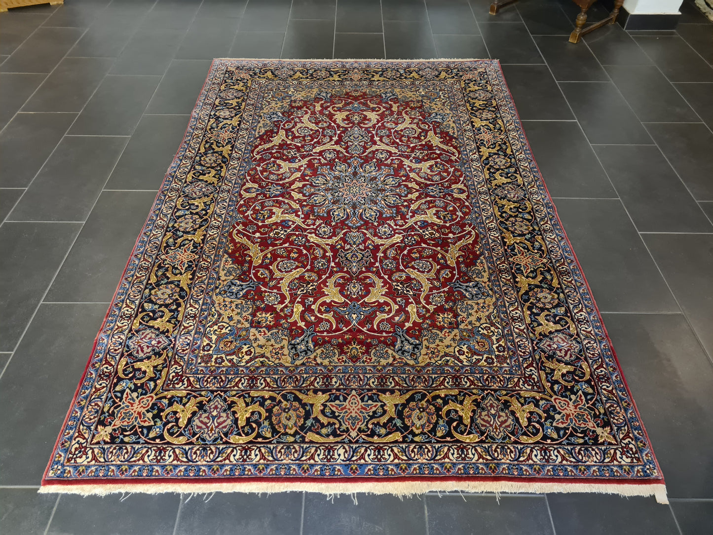 Perserteppich Isfahan Teppich Handgeknüpfter Seidenteppich 240x160cm