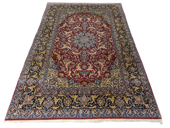 Perserteppich Isfahan Teppich Handgeknüpfter Seidenteppich 240x160cm