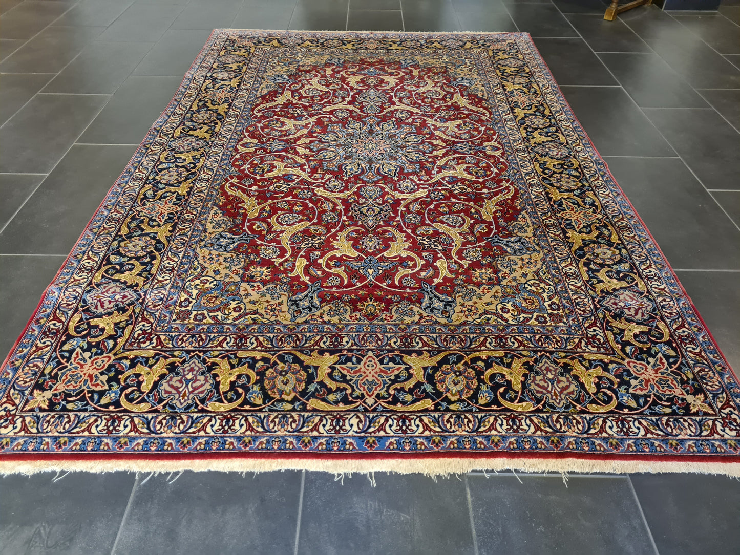 Perserteppich Isfahan Teppich Handgeknüpfter Seidenteppich 240x160cm