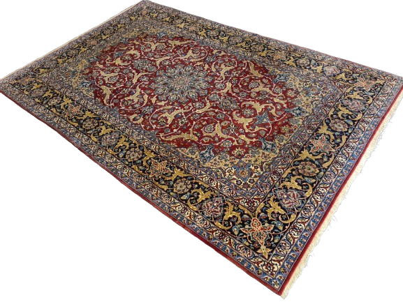 Perserteppich Isfahan Teppich Handgeknüpfter Seidenteppich 240x160cm