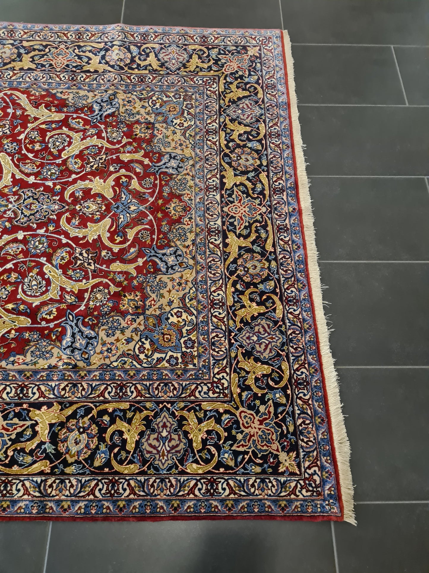Perserteppich Isfahan Teppich Handgeknüpfter Seidenteppich 240x160cm