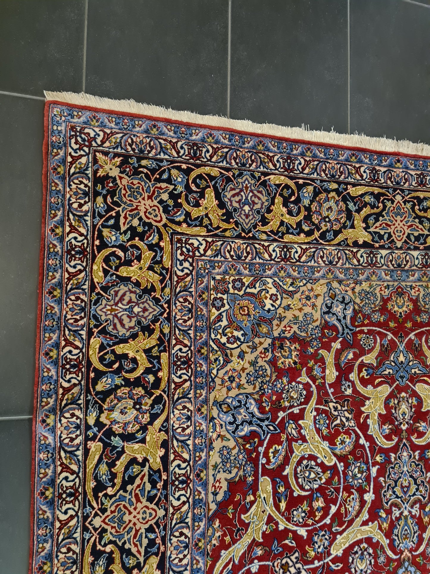 Perserteppich Isfahan Teppich Handgeknüpfter Seidenteppich 240x160cm