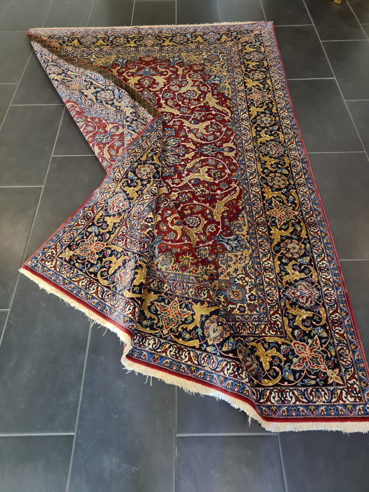 Perserteppich Isfahan Teppich Handgeknüpfter Seidenteppich 240x160cm