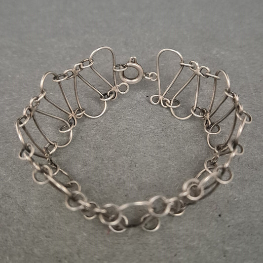 Filigranes Vintage-Armband aus Silber – Handgefertigtes Design der 60er