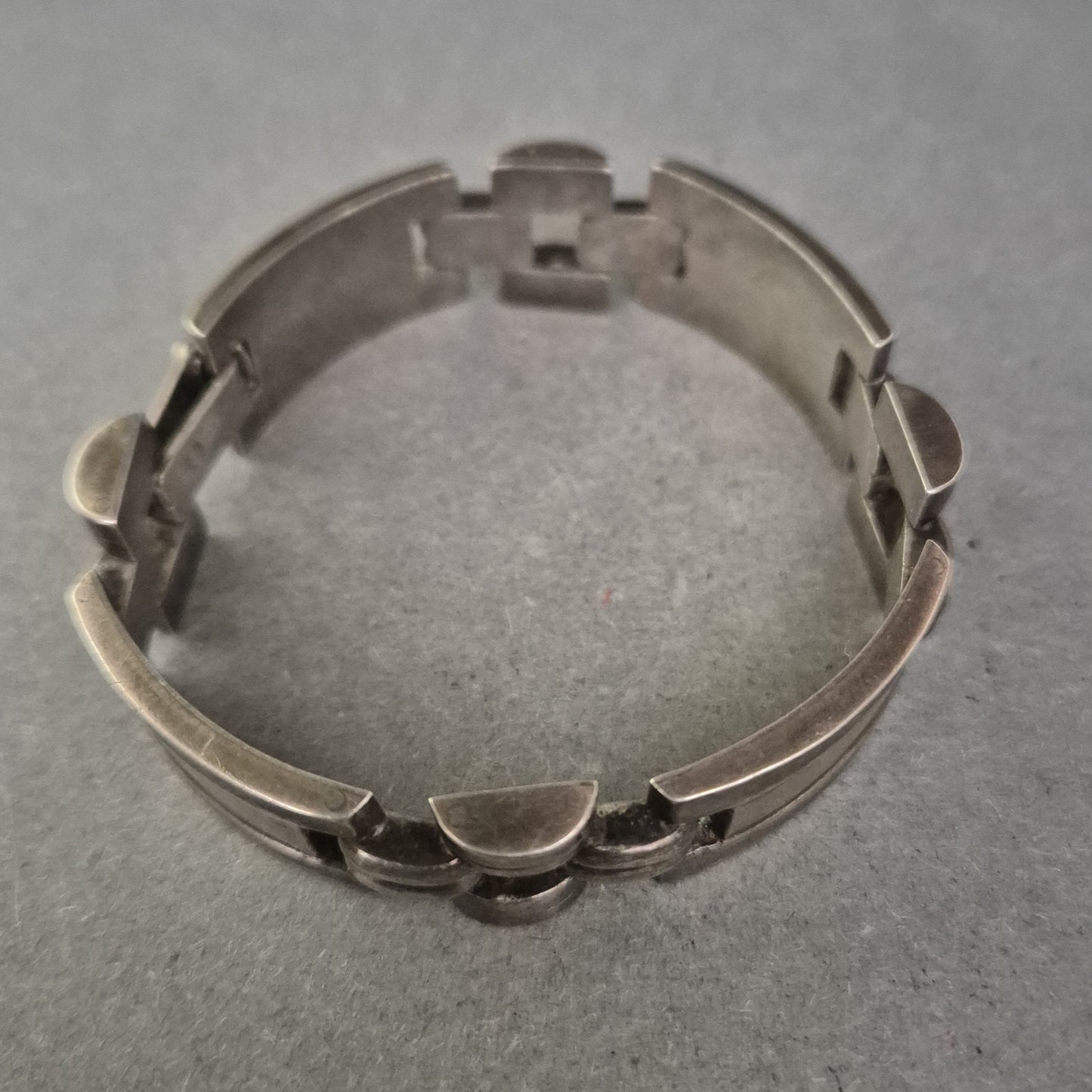 Massives Vintage-Armband aus 800er Silber – Geometrisches Design