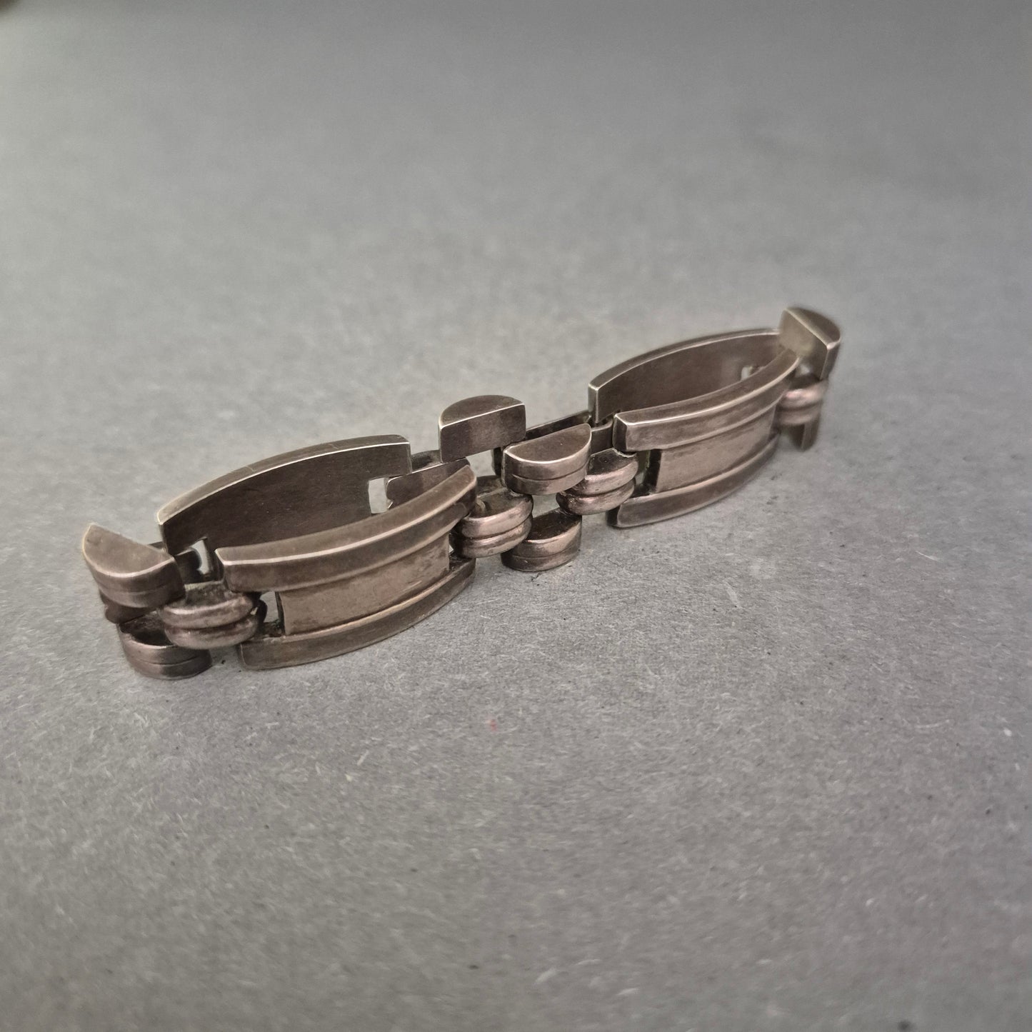 Massives Vintage-Armband aus 800er Silber – Geometrisches Design